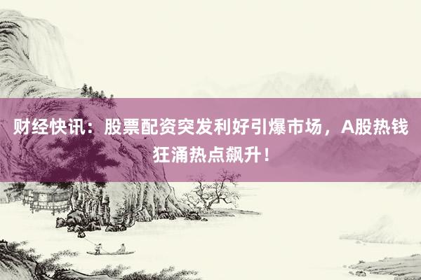 财经快讯：股票配资突发利好引爆市场，A股热钱狂涌热点飙升！